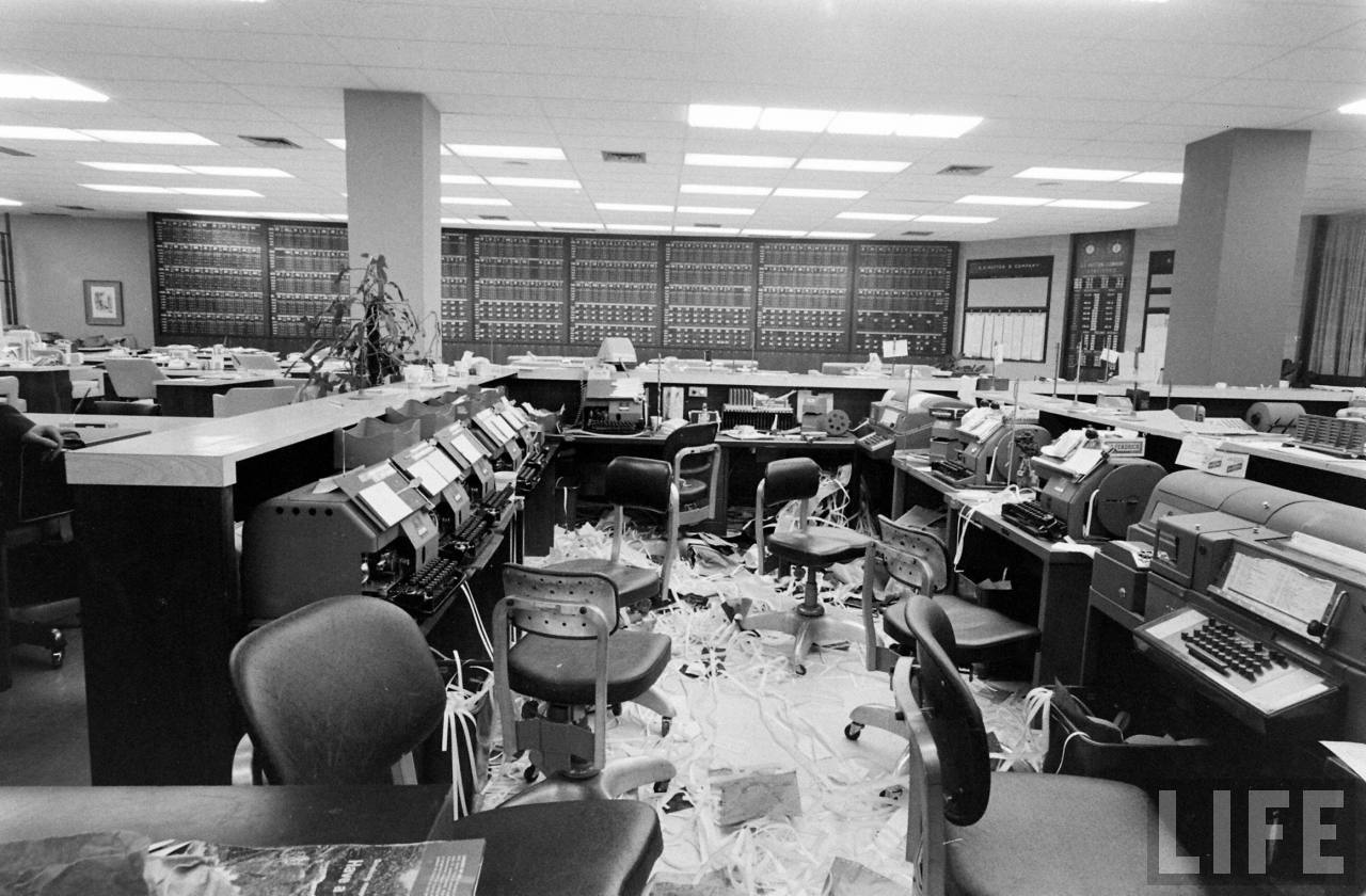 Brokerage back office, 1962